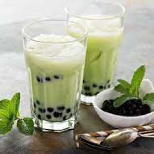 Trà sữa cafe + bạc hà / Matcha + sữa dừa - L